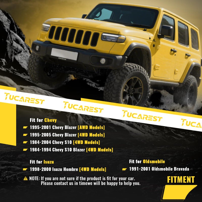 TUCAREST 2Pcs K620172 K620173 (For 4x4 4WD AWD) Front Upper Control Arm and Ball Joint Assembly Fit For Chevy S10 Blazer, G-MC S15 Jimmy Sonoma Syclone, Is-uzu Hombre Olds Bravada Suspension - Image 2